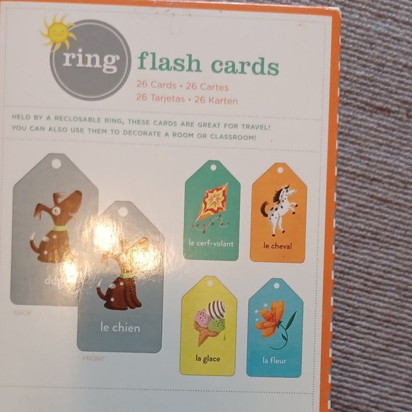French/English 26 ring flash cards - Picture 3 of 4